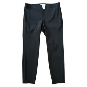 Fabiana Filippi Black Size Zip Beaded Split Hem Pants NWT IT 48